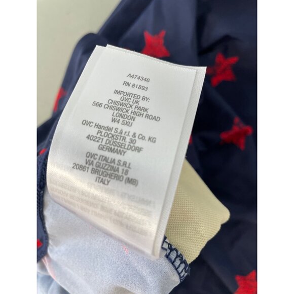 Denim and Co Beach Handkerchief Hem Tankini Size 20W Navy Star Patriotic Resort - Picture 7 of 10